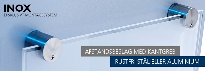 Afstandsbeslag med kantgreb