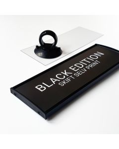 Strato - Black or White Door Sign in size 78x210mm &quot;Black and White Edition&quot;