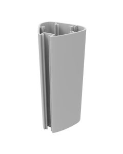 60mm Triangular, Single Slot, Silver Anodised, Length 6m