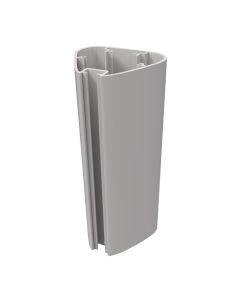 90mm Triangular, Single Slot, Silver Anodised, Length 6 m