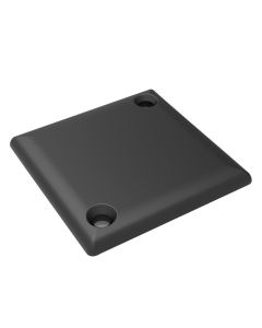 Tophætter til stolpe 80mm firkantprofil "Square", Støbt aluminium i Sort pulverlakeret