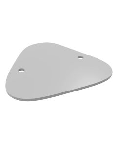 10 pcs. Top Cap for 90mm triangular pole, laser cut, Silver Anodised, Screws Included