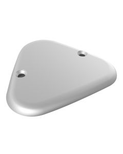 10 pcs. Top Cap for 60mm triangular pole, die cast, Silver powder coated, Screws Included