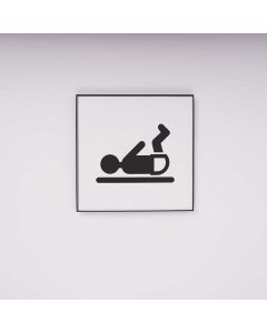 Toiletskilt med Pusle piktogram i sort - I Sign Eco
