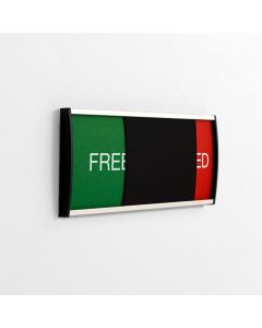 High quality free/occupied signs with black slider - Strato 78x210 mm