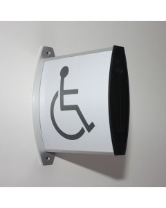 Projecting signs for handicap toilets - with pictogram