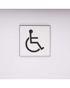 Toiletskilt med Handicap piktogram i Grå - I Sign Eco