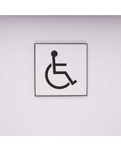 Toilet sign with handicap Pictogram in Black - I Sign Eco 