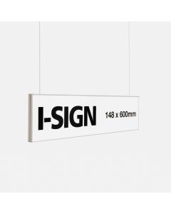 Suspended sign in a classic design - I-Sign 148x600 mm