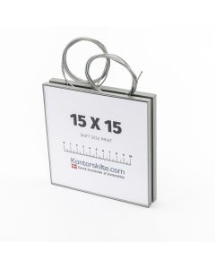 I-Sign Eco - Suspended sign in size 150x150 mm - Grey