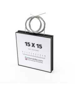 I-Sign Eco - Suspended sign in size 150x150 mm - Black
