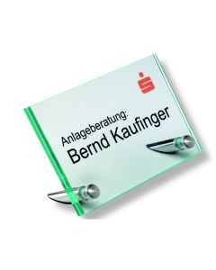 Glas Bordskilte, PremiumFix, 60°, i størrelse 130x130mm (WxH)