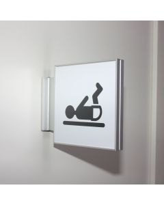 Public nursing room projecting sign with pictogram (154x154mm)