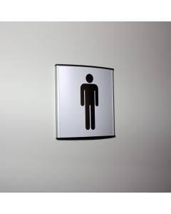 Toilet sign to the men's room (size 150x150mm)