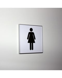 I-Sign door and wall sign incl. preprinted women toilet pictogram