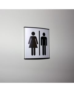 Strato unisex toilet sign (150x150mm)