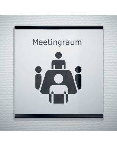 SlideFix V&aelig;gskilt, str. 297x210mm (BxH), 3mm skilteholder i aluminum, 8 mm akryl front, sort