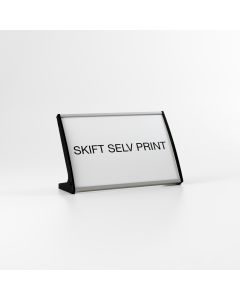 A6 desk sign in aluminum - Strato Table Sign 105x148 mm