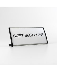 Desk sign in aluminum - Strato Table Sign 105x210 mm