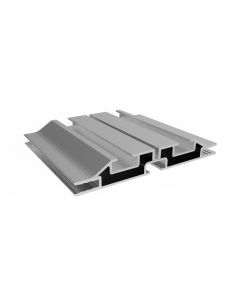 LED Textile Profile, Single and double sided 100x14,5mm with track in Anodised Silver