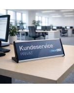 Strato Bordskilt i str. 78x210 mm - Vist med print fra Kundeservice