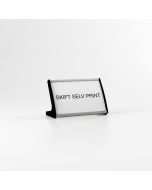 Classic A7 desk sign in aluminum - Strato Table Sign 74x105 mm
