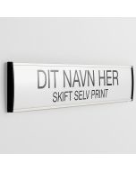 Classic door sign in aluminum - Strato 78x420 mm