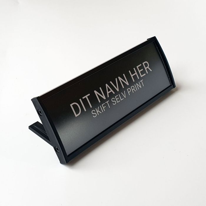 Table Sign from Strato in size 56x150mm "Black Edition"
