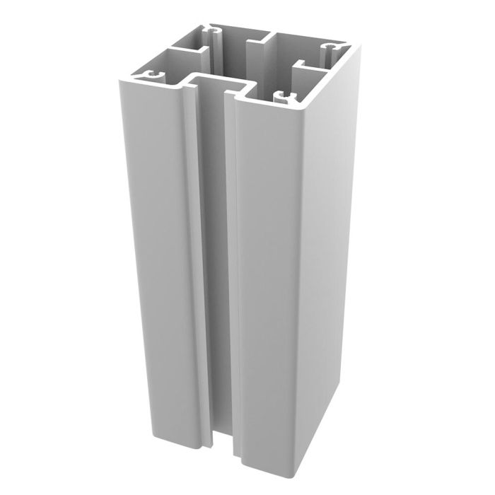 60mm Square, Single Slot, Silver Anodised, Length 6m