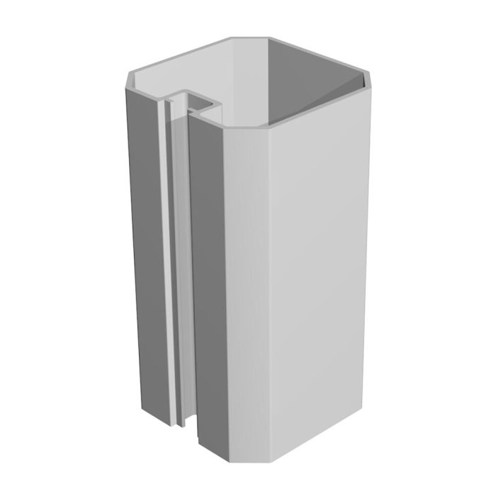 80mm Octagonal, Single Slot, Silver Anodised, Length 5m