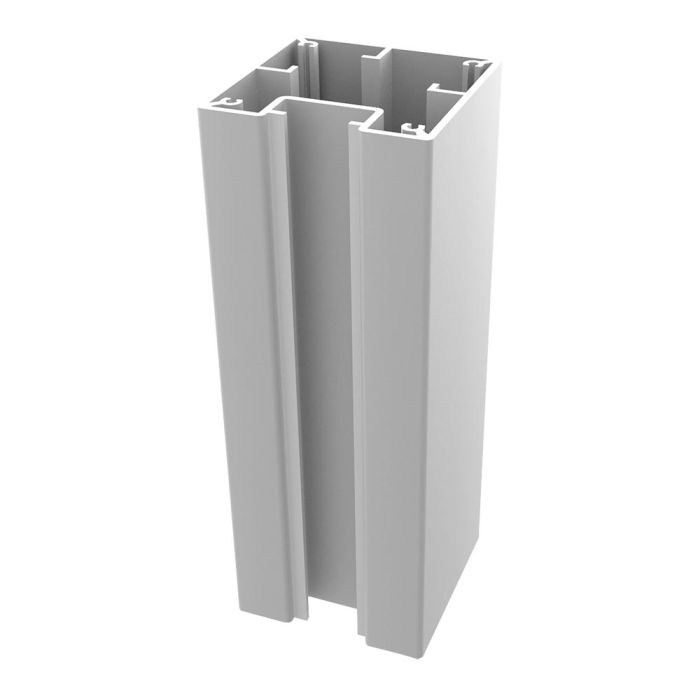 80mm Square, Single Slot, Mill Finish, Length 6m