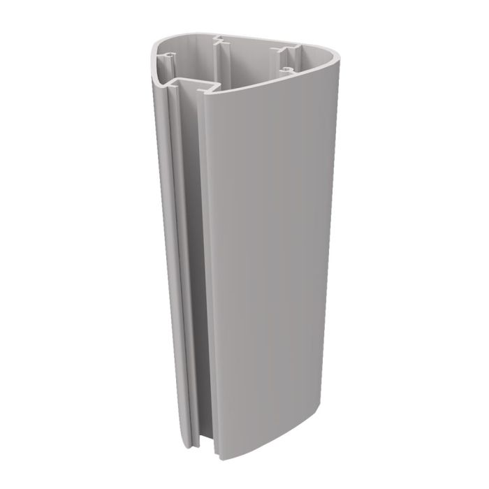 Trekantprofil / Stolpe til skiltestander i rå aluminium, Enkelt Sporet