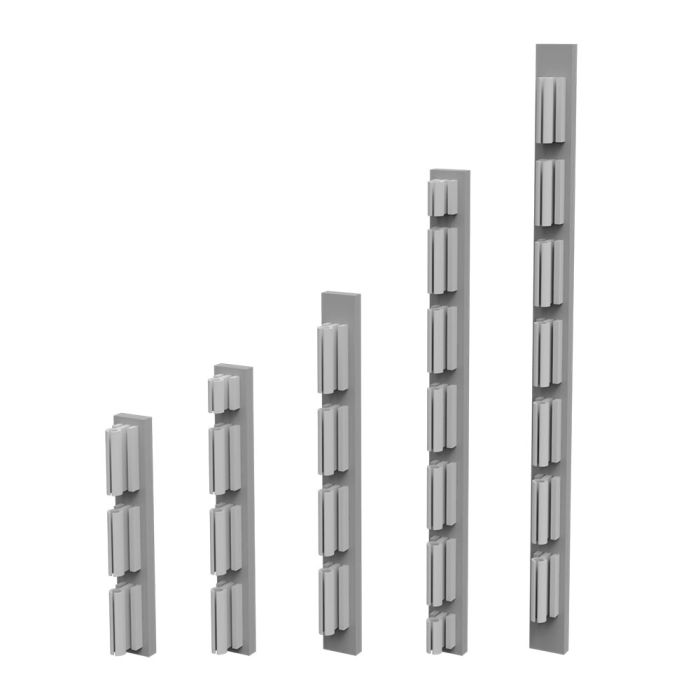 Endestykker til 120 mm dobbeltsidet tekstpanel, Støbt aluminium, Ubehandlet/Rå aluminium