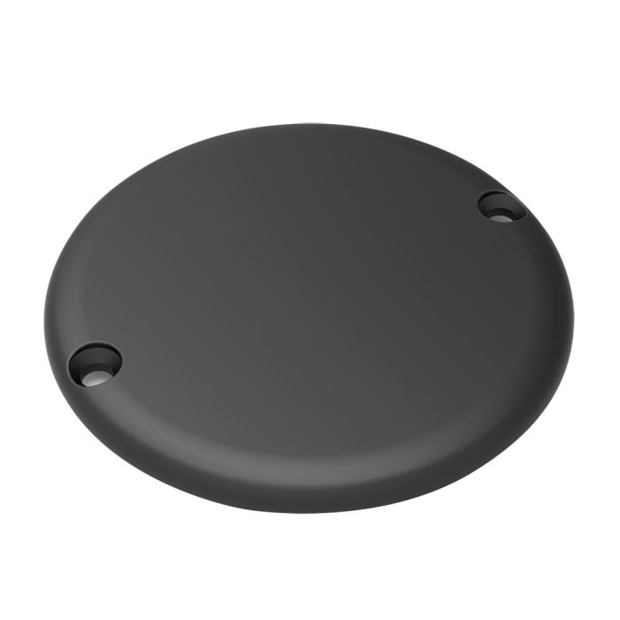 Tophætter til stolpe 90mm rundprofil "Round", Støbt aluminium i  Sort pulverlakeret