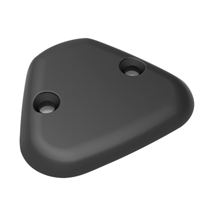 10 pcs. Top Cap for 90mm triangular pole, die cast, Black powder coated, Screws Included