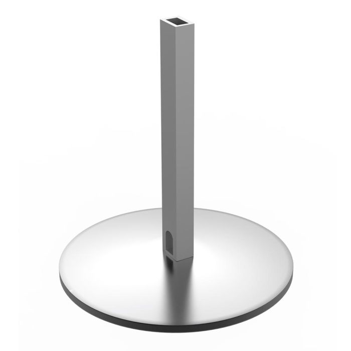Dekorativ stål fod til indendørs Standerskilte i Pulverlakeret Grå, Passer til 60mm stolper
