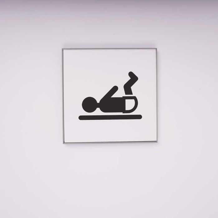 Toilet sign with Nursing room Pictogram in Grey - I Sign Eco 