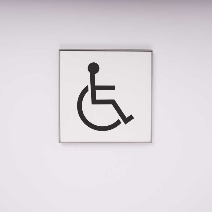 Toilet sign with Handicap Pictogram in Grey - I Sign Eco 