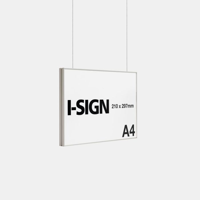 A4 loftskilt i et tidsløst design - I-Sign 210x297 mm 