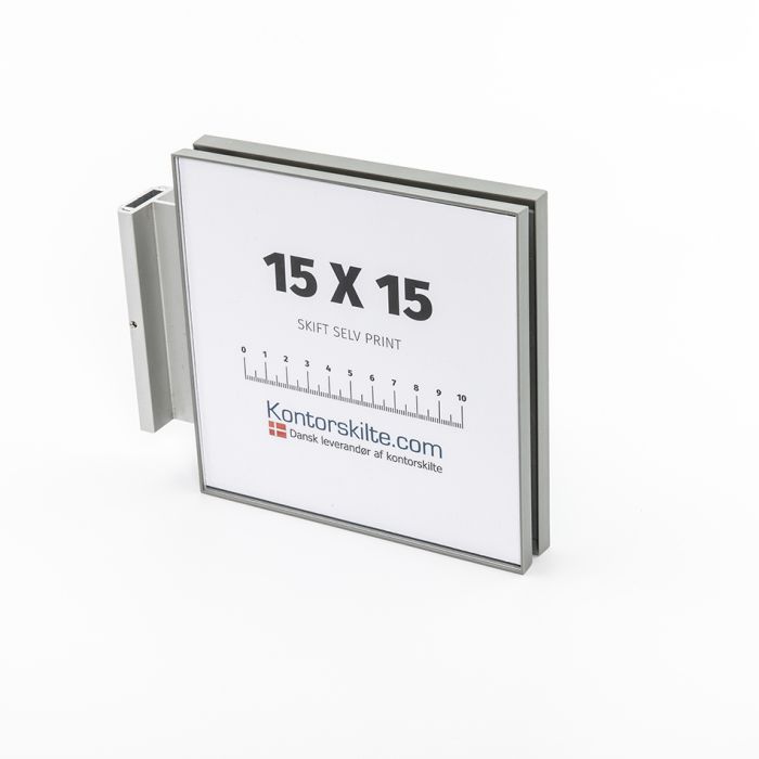 I-Sign Eco - Projecting sign in size 150x150mm - Grey