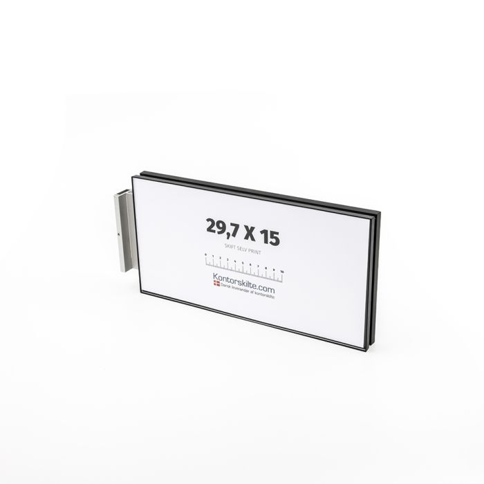 I-Sign Eco - Udhængsskilte i str. 150x300 mm - Sort