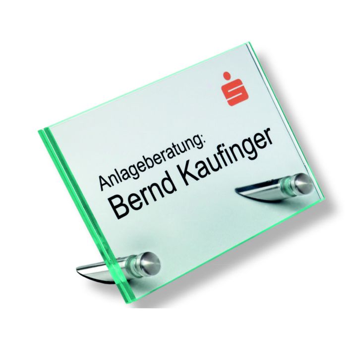 Glas Bordskilte, PremiumFix, 60°, i størrelse 170x100mm (WxH)