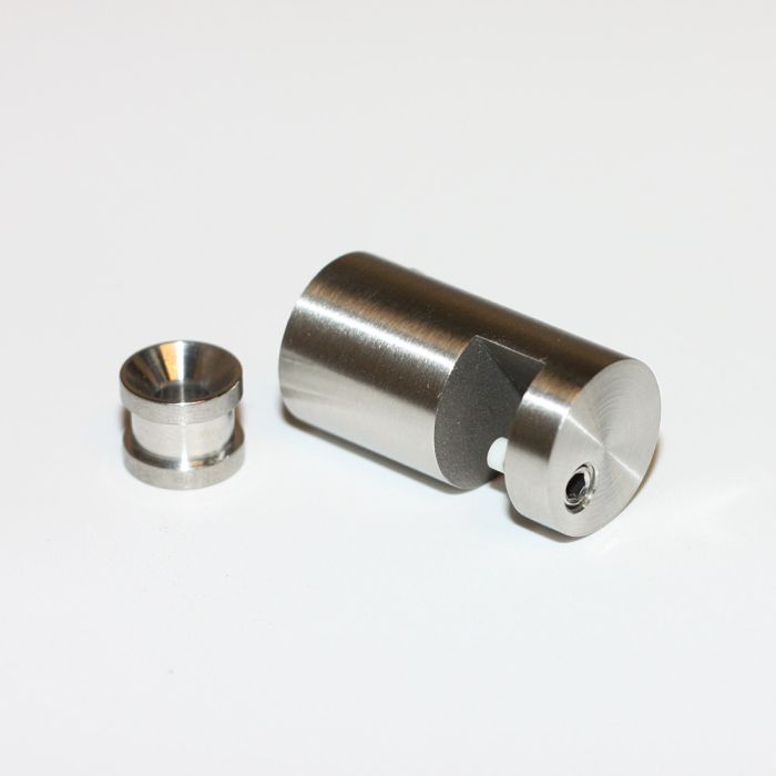 Afstandsbeslag med kantgreb i Rusfri Stål, Ø18/20mm