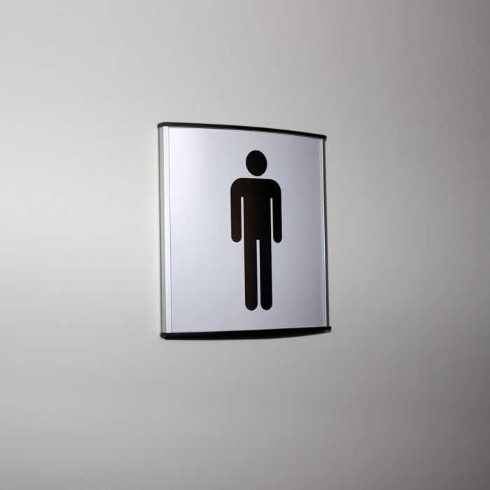 Strato toiletskilte til herretoiletter i aluminium
