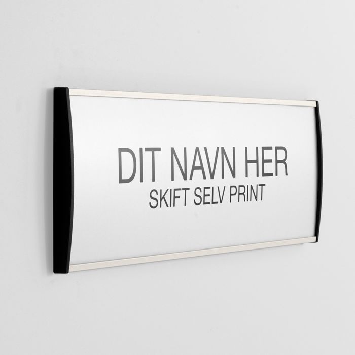 Elegant door sign, update with own print - Strato Door Sign 109x297 mm