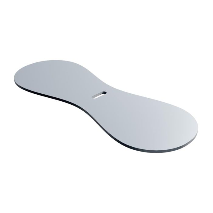 Gulvplade / fod til stående Matrix-rammer, model "Fillet", 500x180x6mm