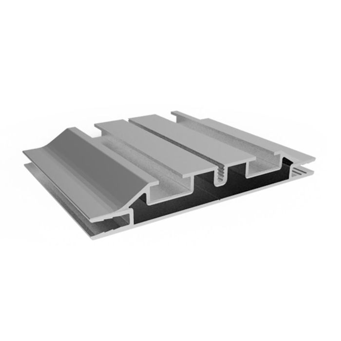 Matrix LED Tekstilramme Profil,Enkelt- og dobbeltsidet 100x14,5mm aluprofil i Elokseret Sølv