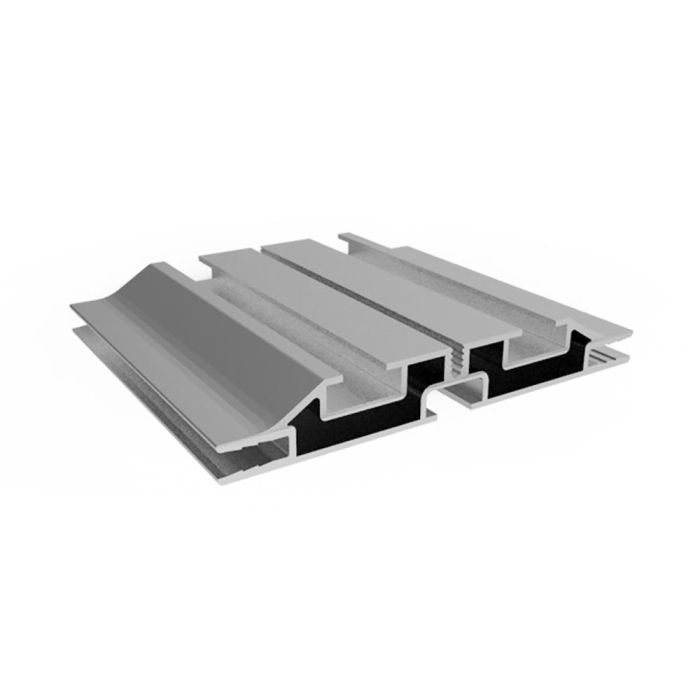 LED Textile Profile, Single and double sided 100x14,5mm with track in Anodised Silver