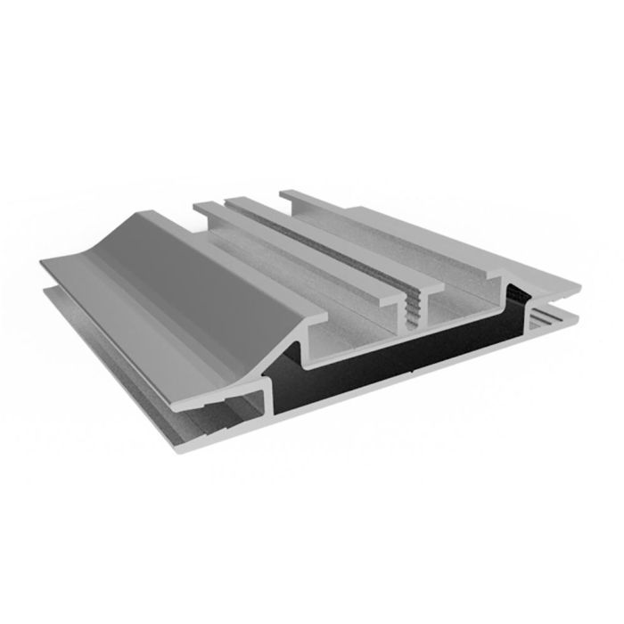 Matrix LED Tekstilramme Profil,Enkelt- og dobbeltsidet 80x14,5mm aluprofil i Elokseret Sølv