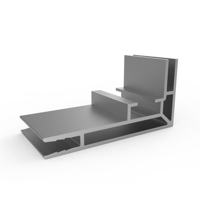 LED Textile Profile, Single sided 60mm in Anodised Silver